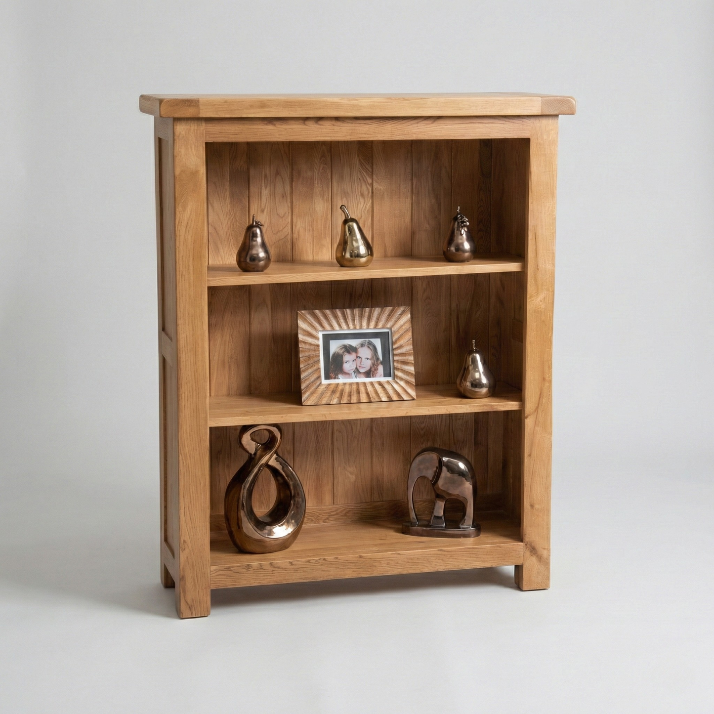 Rustic Oak Small Bookcase