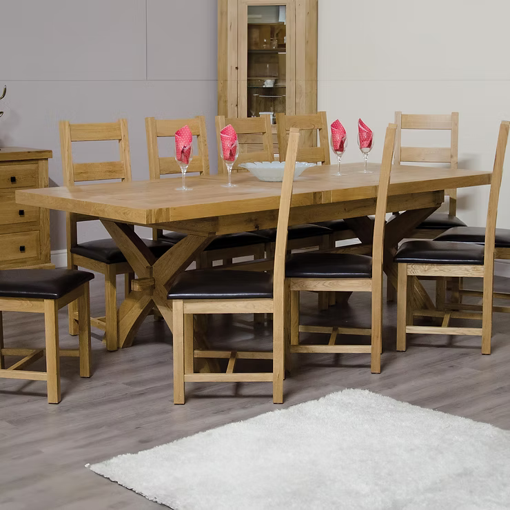 Kingsley Large X-Leg Extending Table