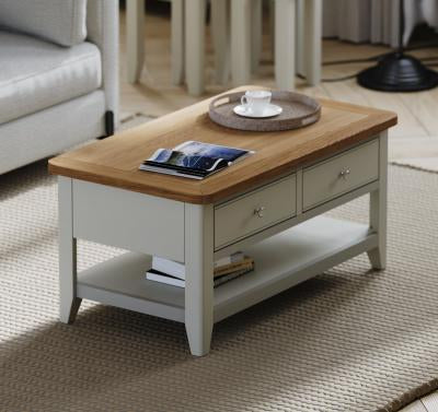 Tetbury Painted Medium Coffee Table With Drawers
