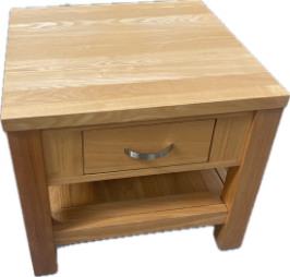 Oak Side Table With Drawer