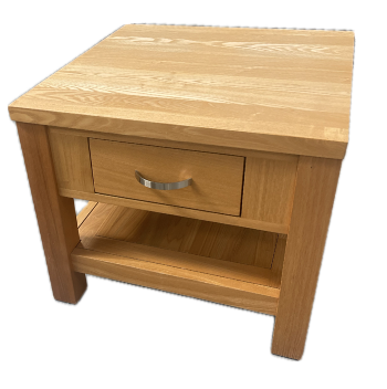 Oak Side Table With Drawer