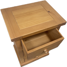 Chunky Pine 3 Drawer Bedside