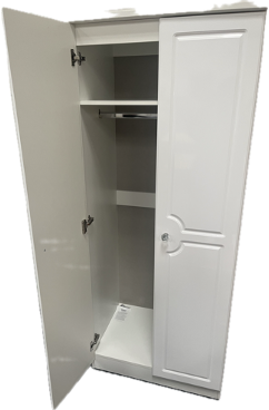 Grosvenor White Gloss Double Wardrobe