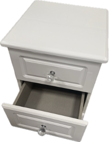 Grosvenor White Gloss 3 Drawer Bedside