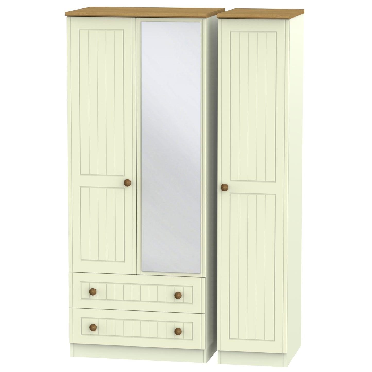 Avalon Triple Mirrored Wardrobe with Drawers