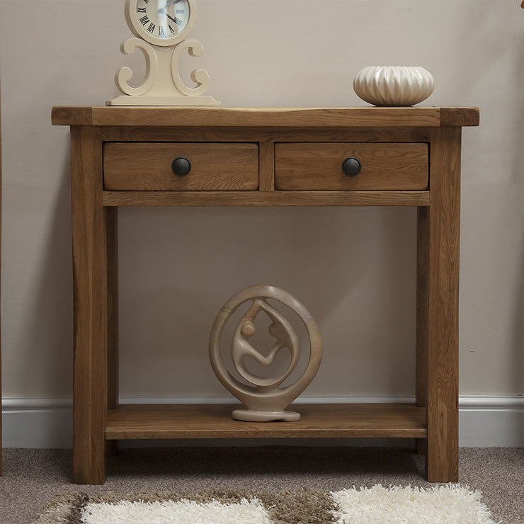 Rustic Oak Large Hall Table