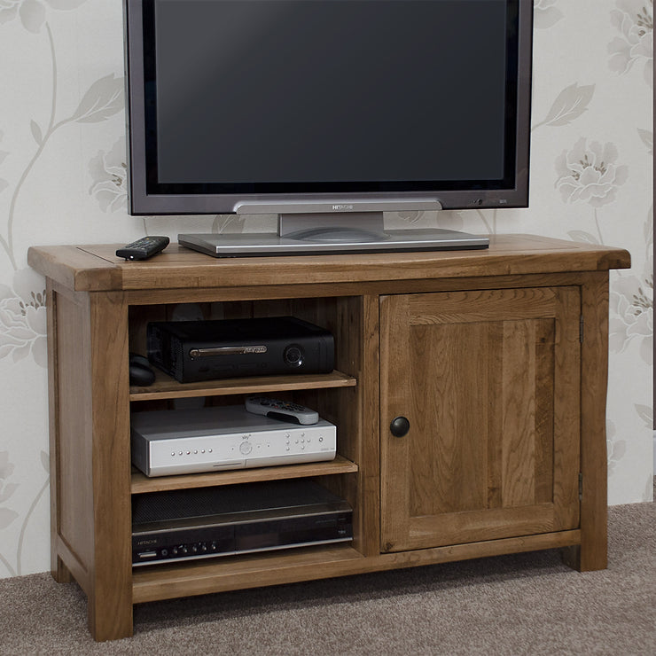 Rustic Oak Small TV Unit