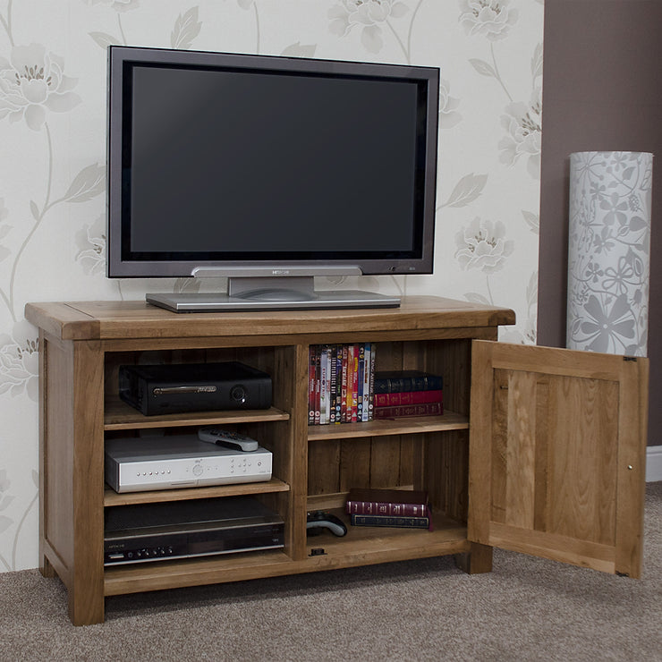Rustic Oak Small TV Unit