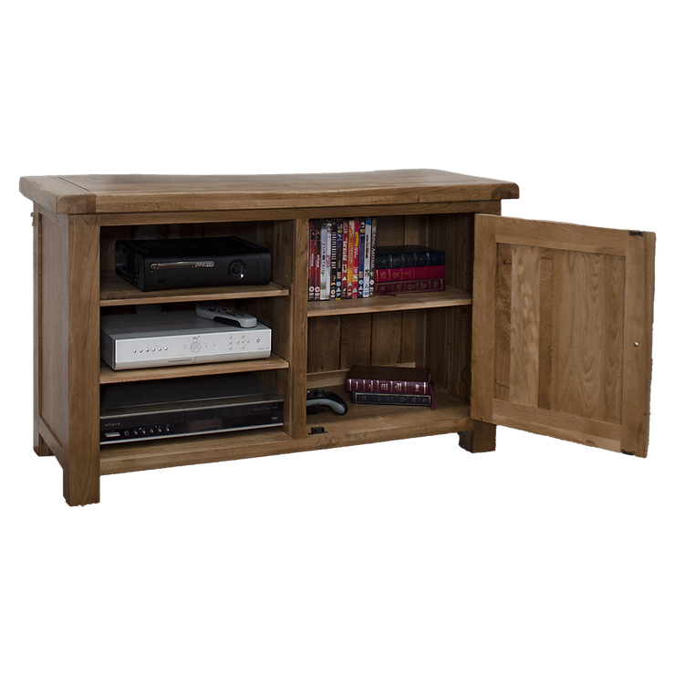 Rustic Oak Small TV Unit