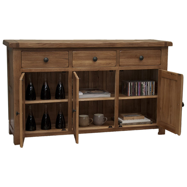 Rustic Oak Large Sideboard