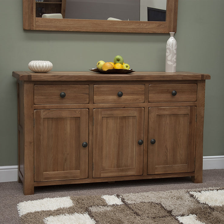 Rustic Oak Large Sideboard