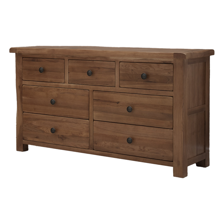 Rustic Oak 7 Drawer Chest