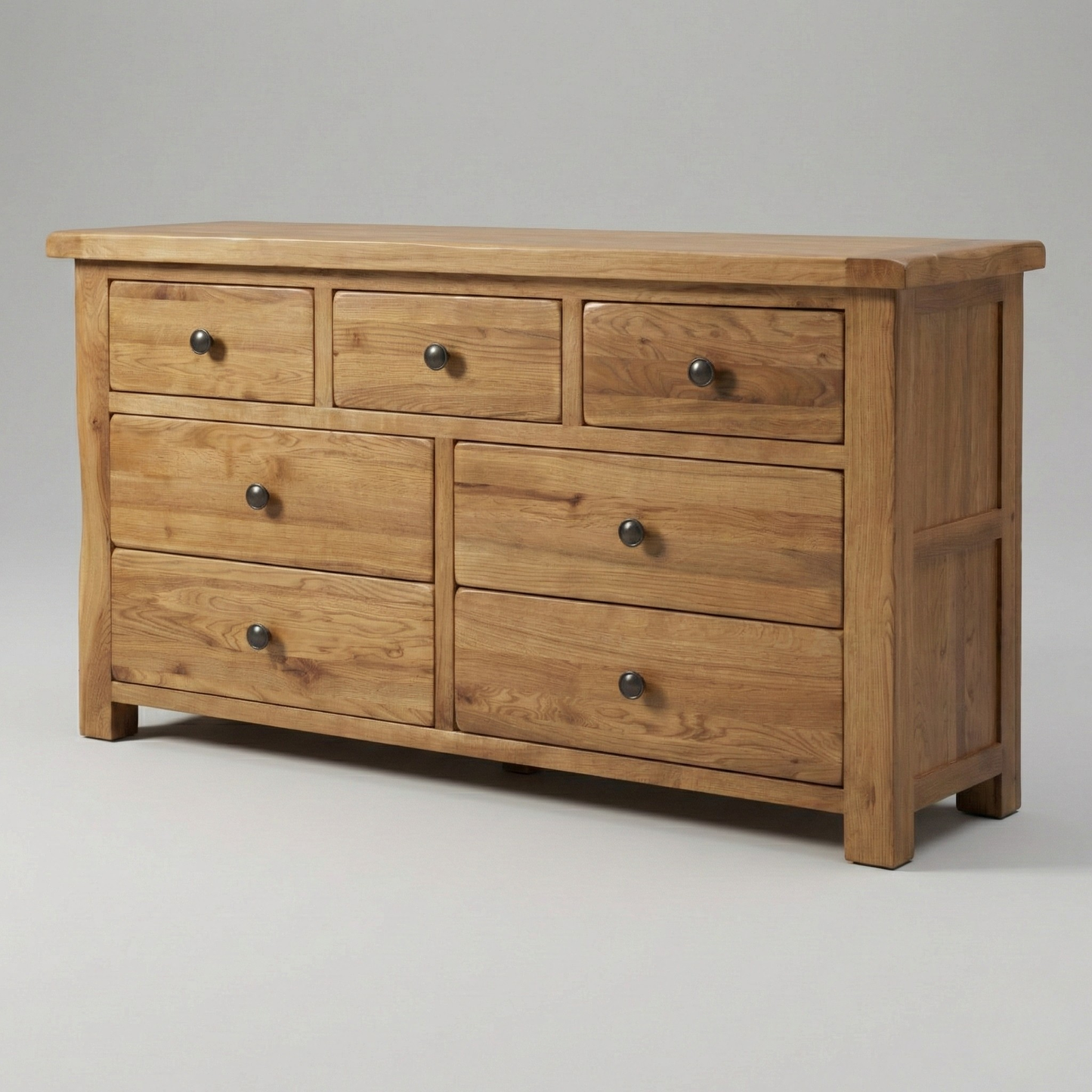 Rustic Oak 7 Drawer Chest