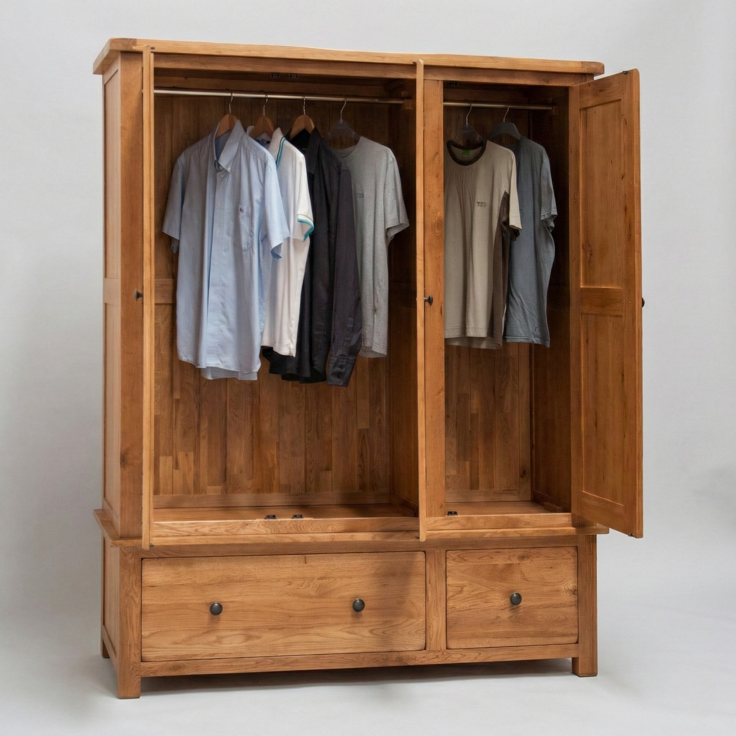 Rustic Oak Triple Wardrobe