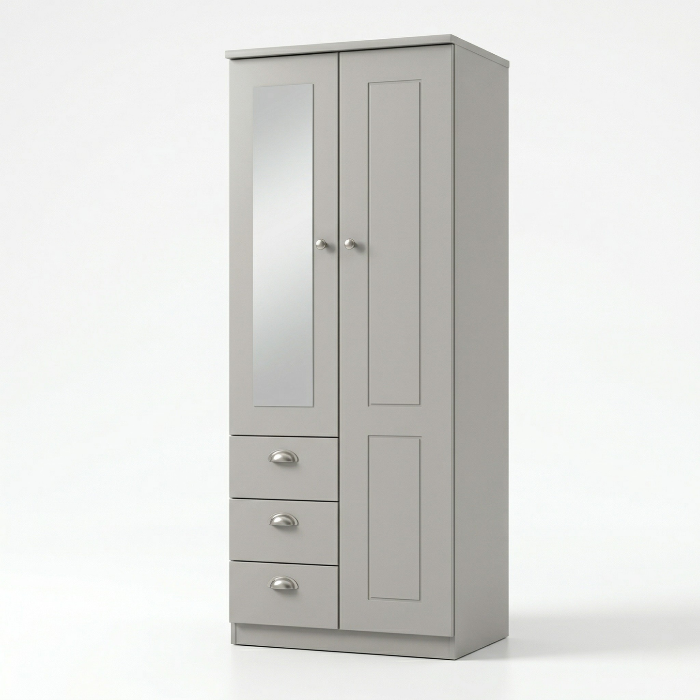 Kensington Mirrored Wardrobe with 3 Drawers