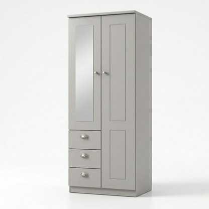Kensington Mirrored Wardrobe with 3 Drawers
