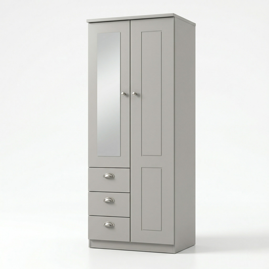 Kensington Mirrored Wardrobe with 3 Drawers
