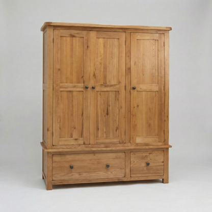 Rustic Oak Triple Wardrobe