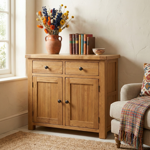 Rustic Oak Small Sideboard