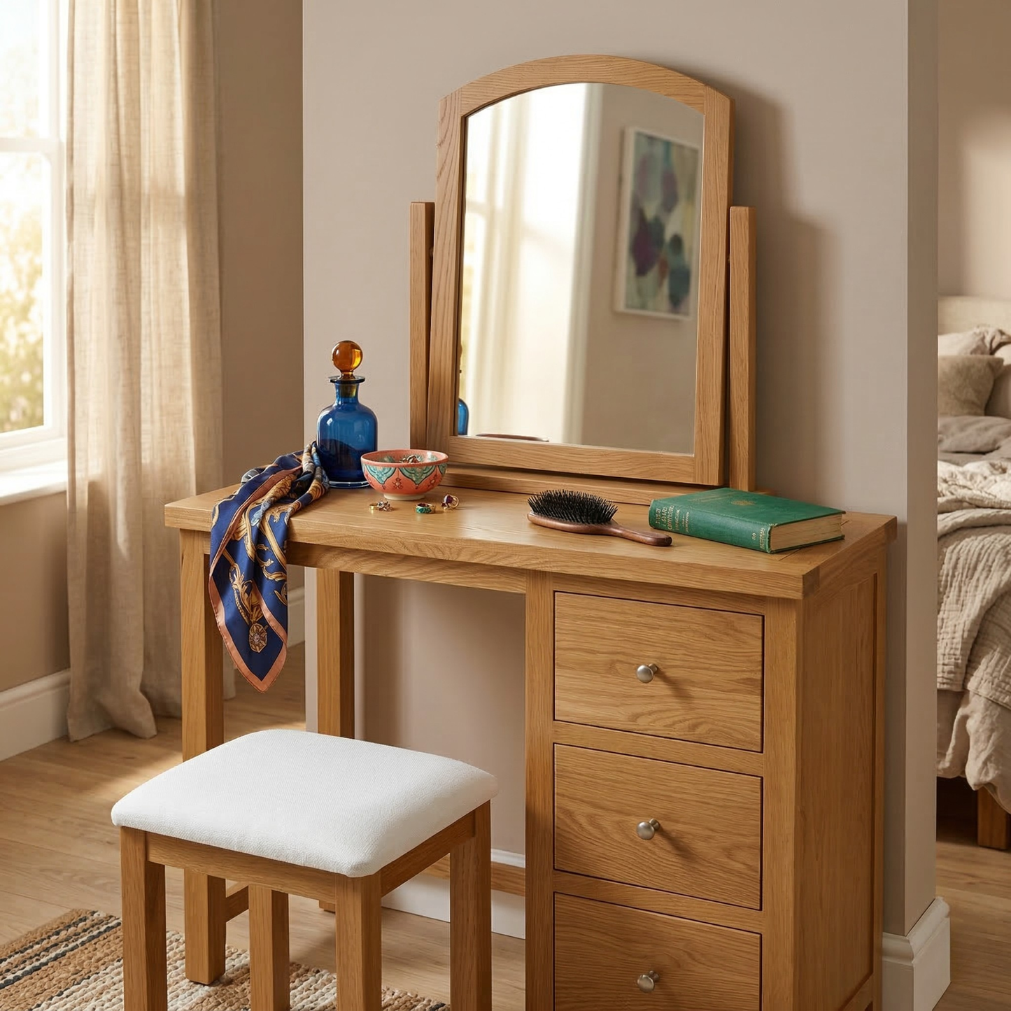 Denver Dressing Table with Stool