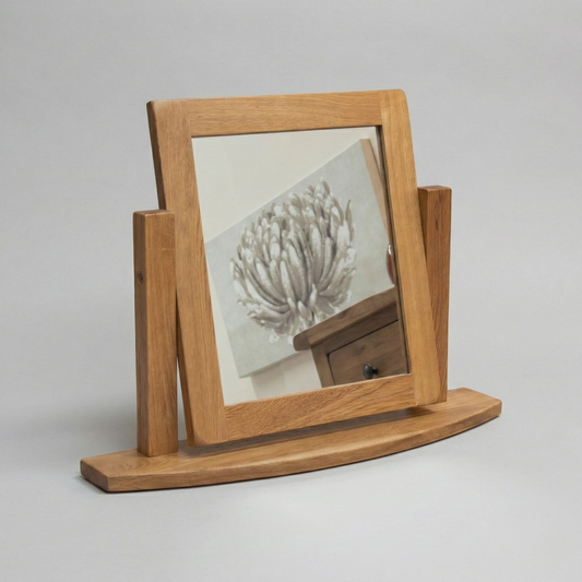 Rustic Oak Dressing Table Mirror