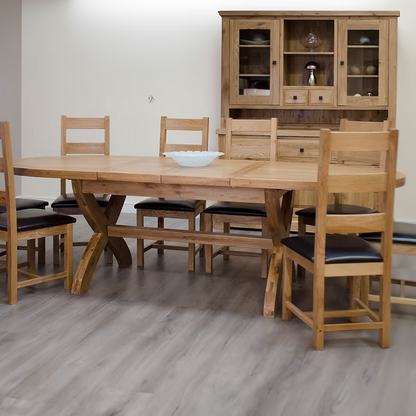 Kingsley Oval X-Leg Extending Table