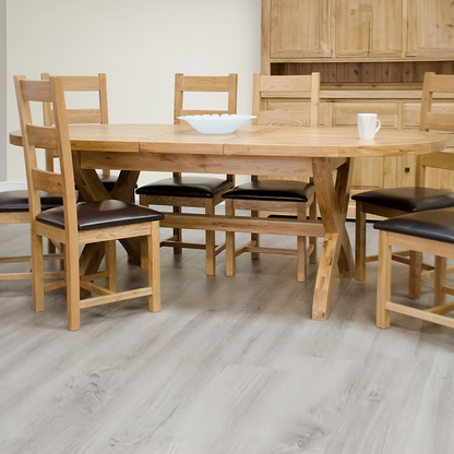 Kingsley Oval X-Leg Extending Table