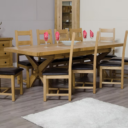 Kingsley Large X-Leg Extending Table