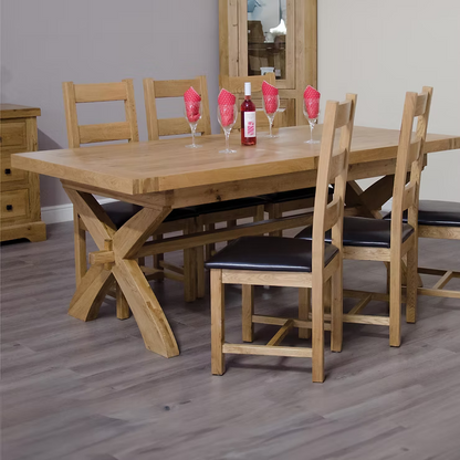 Kingsley Large X-Leg Extending Table