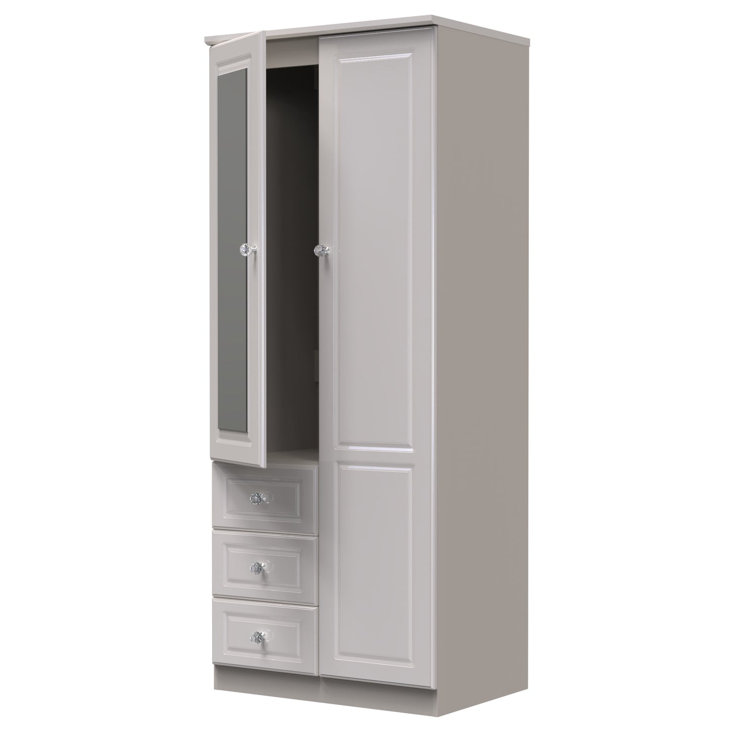 Grosvenor Mirrored Wardrobe With 3 Drawers