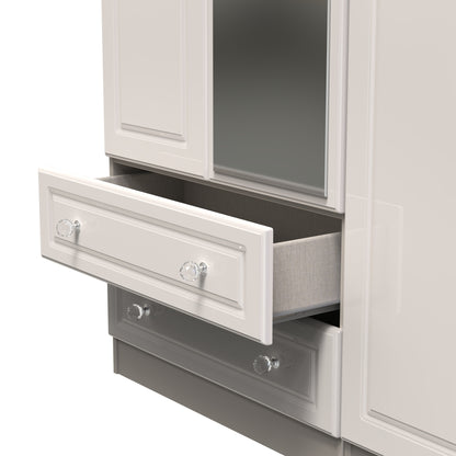 Grosvenor Triple Mirrored Wardrobe With Drawers