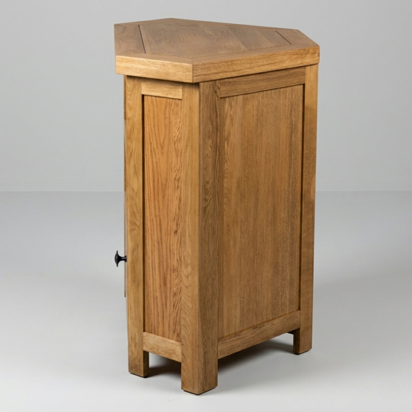 Rustic Oak Corner TV Unit