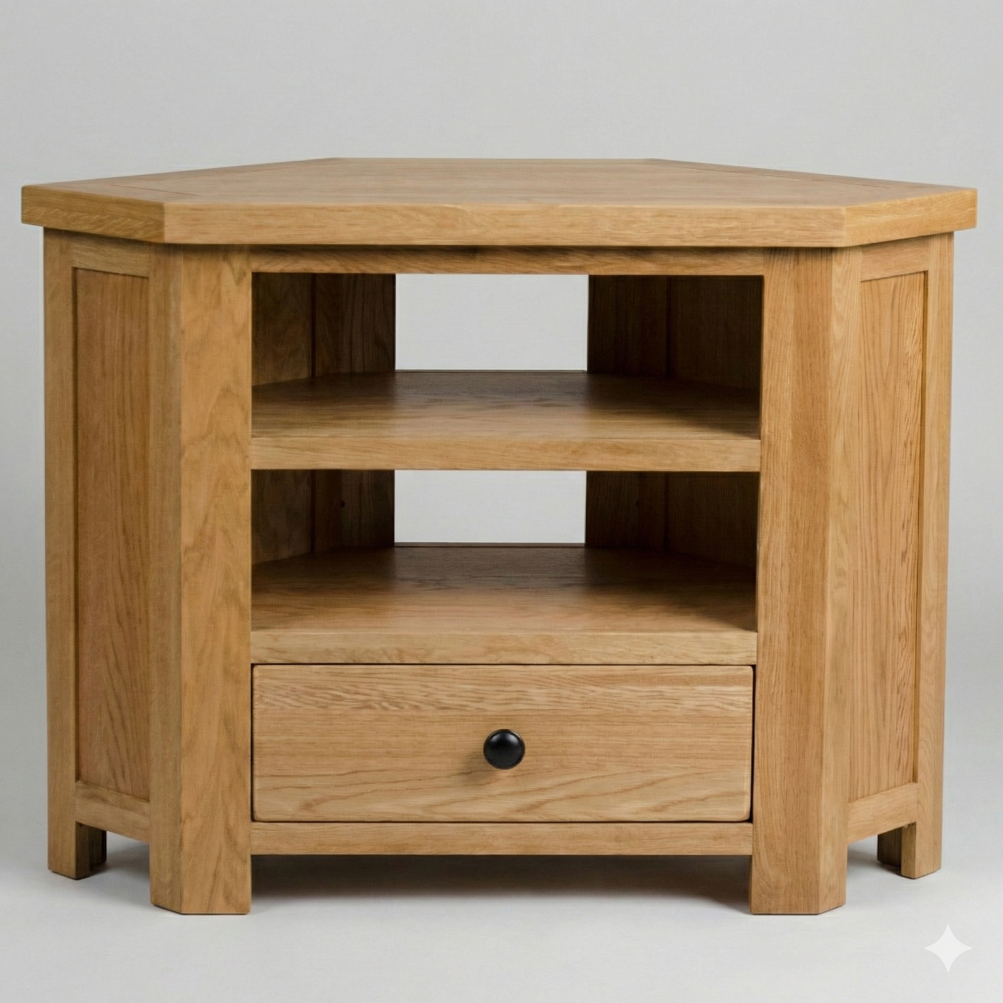 Rustic Oak Corner TV Unit