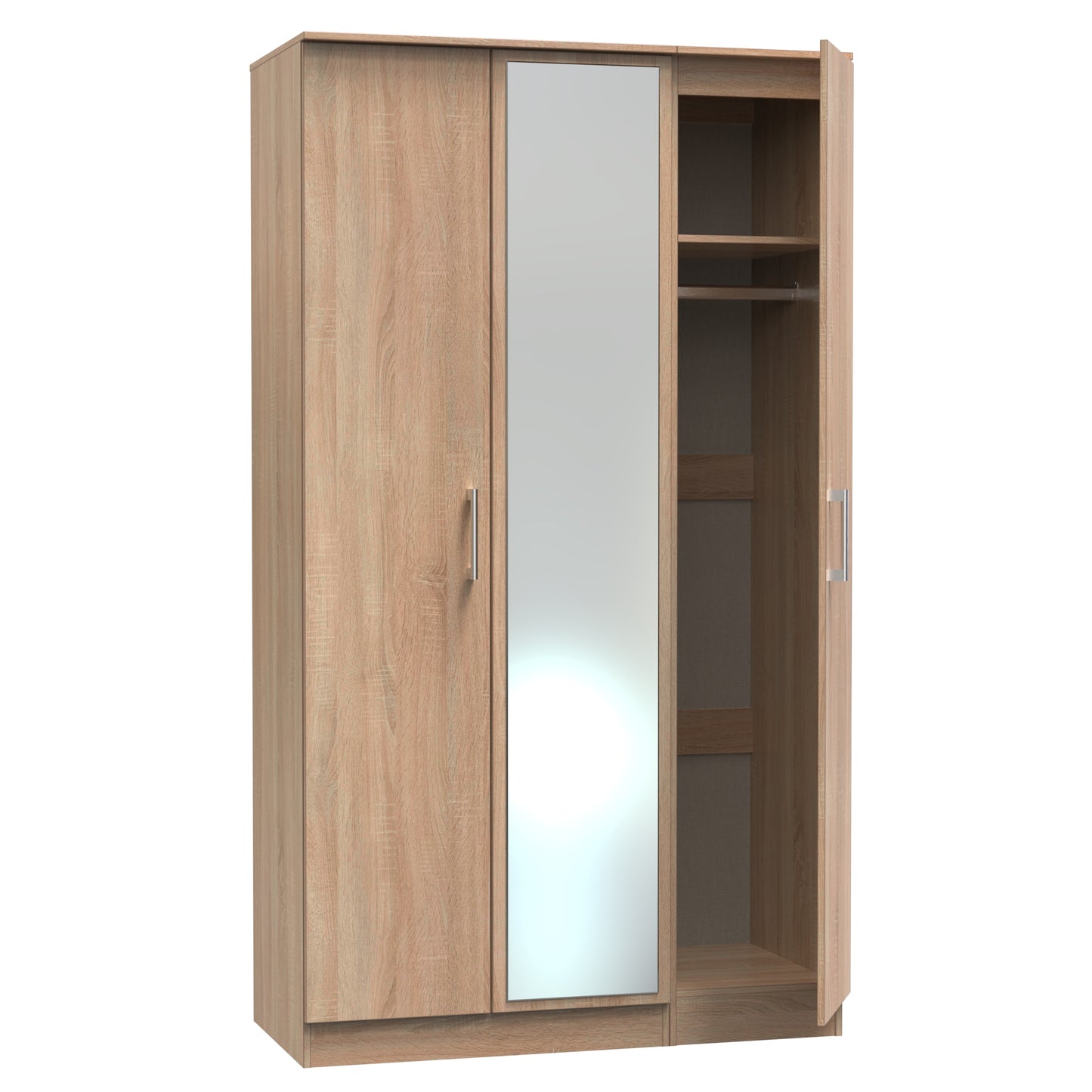 London Triple Mirrored Wardrobe