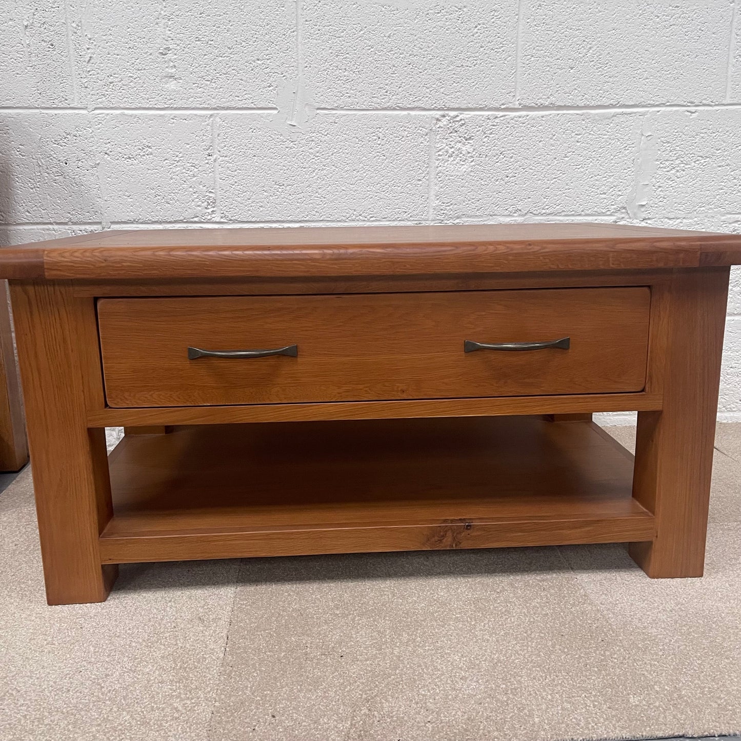 Oak Coffee Table with Drawer