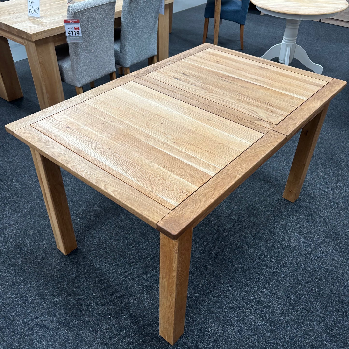 Oak Large Extending Dining Table