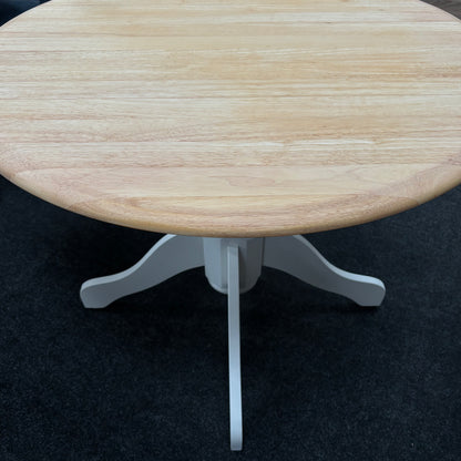 Painted Round Pedestal Table with washed effect top