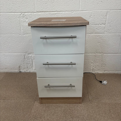 White Gloss Bedside (wireless charging)