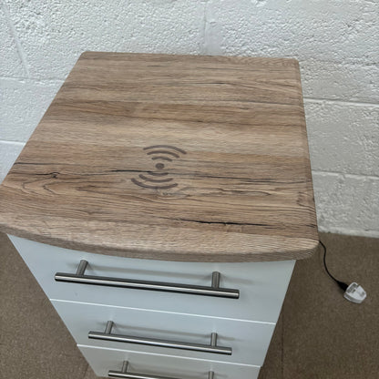 White Gloss Bedside (wireless charging)