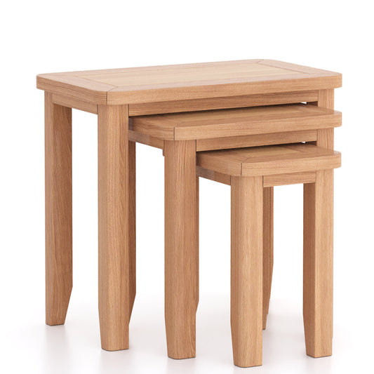 Tetbury Oak Nest of 3 Tables