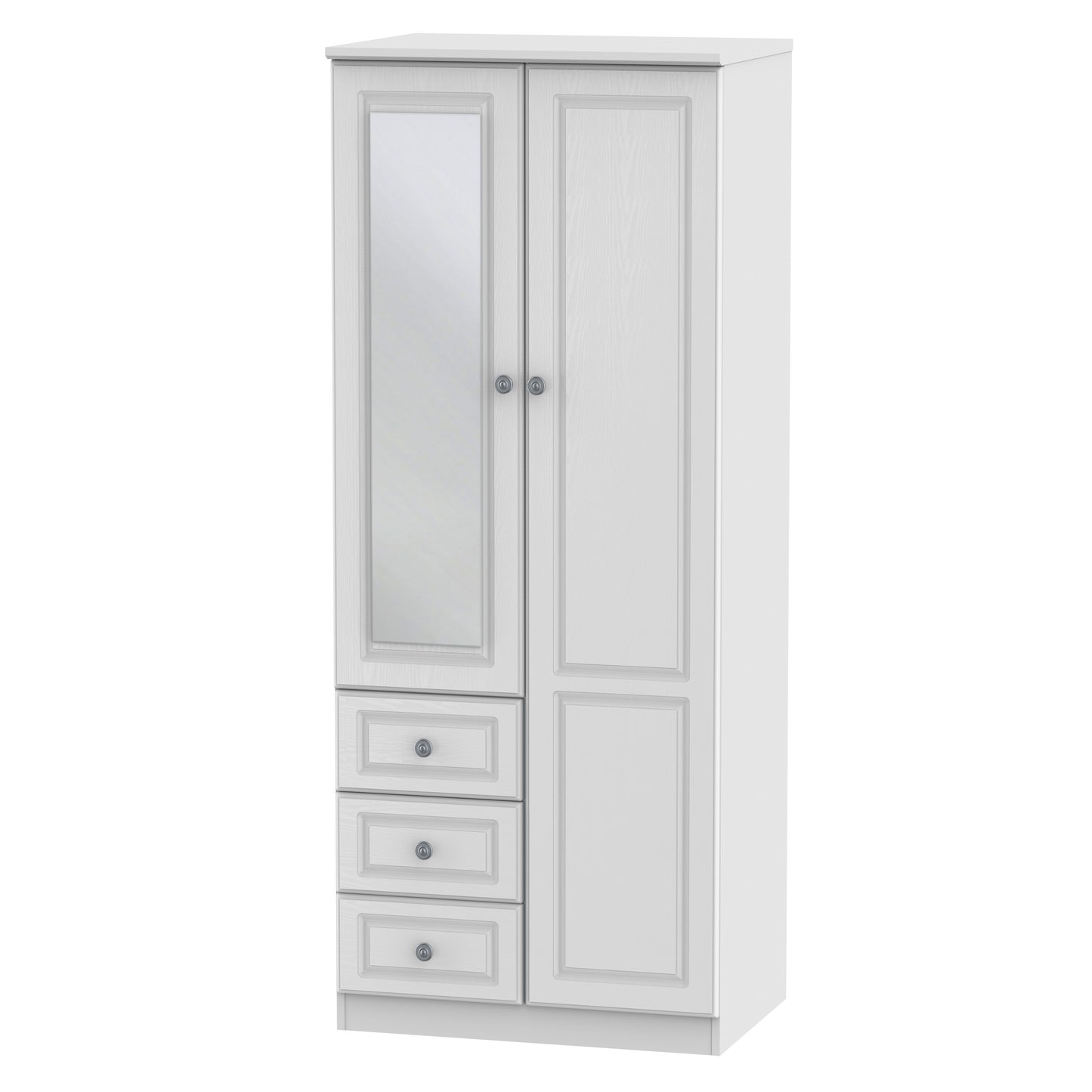 Solway Mirrored Wardrobe with 3 Drawers
