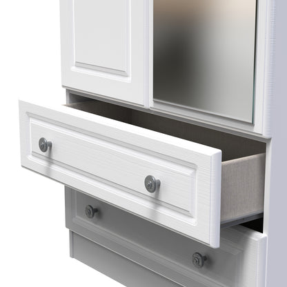 Solway Triple Mirrored Wardrobe with Drawers