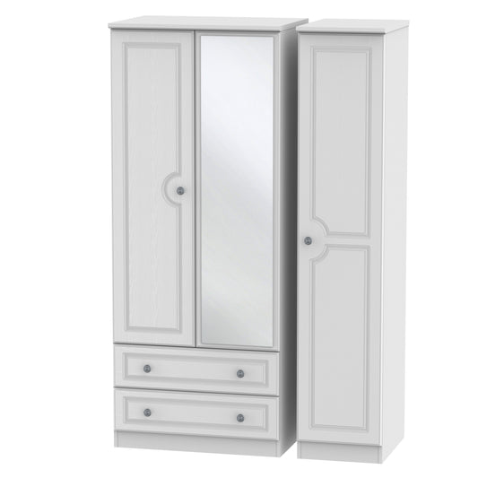 Solway Triple Mirrored Wardrobe with Drawers