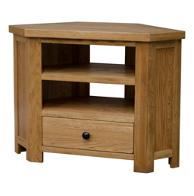 Rustic Oak Corner TV Unit