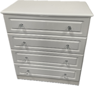 Grosvenor White Gloss 4 Drawer Chest