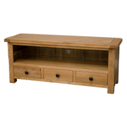 Rustic Oak Large TV Unit