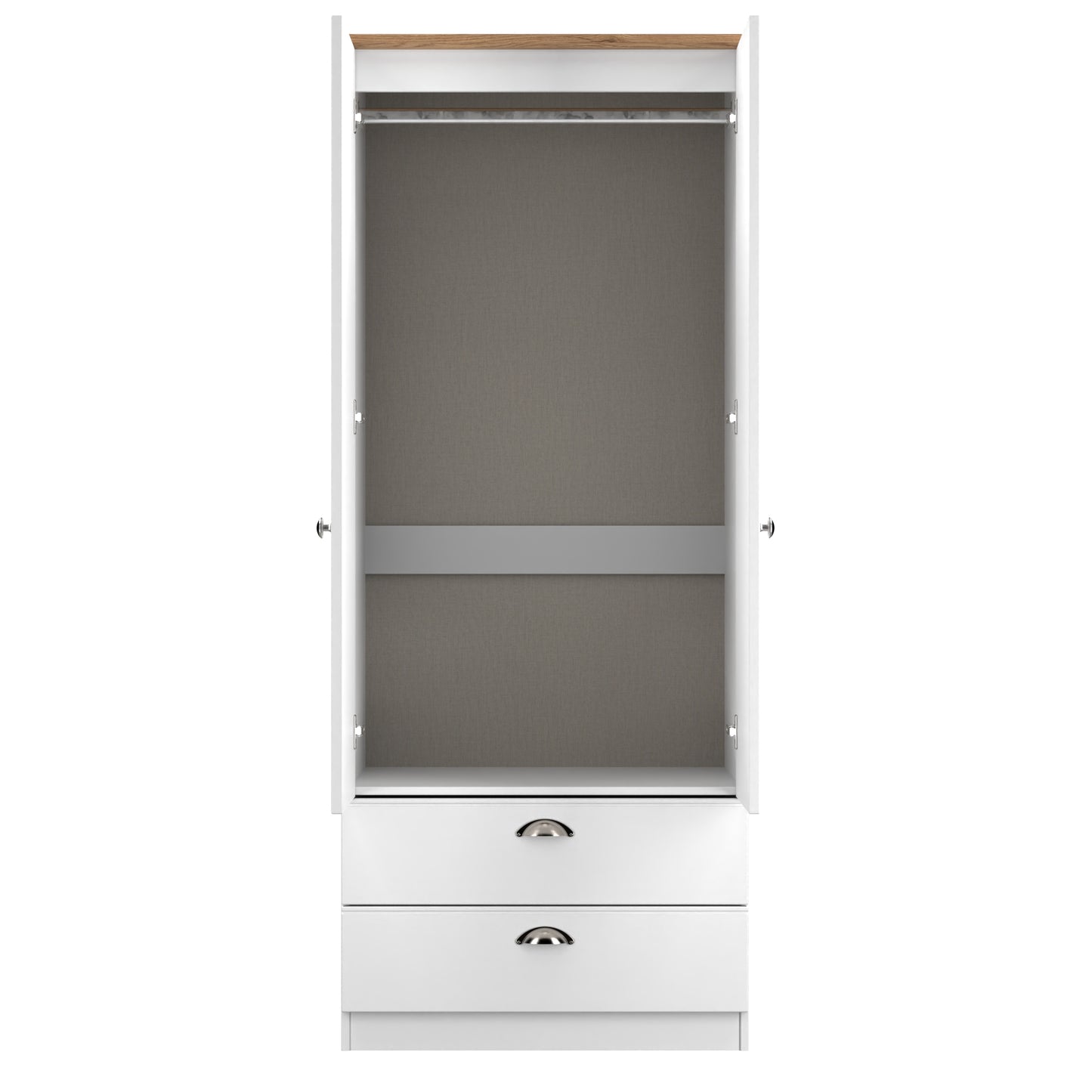 Kensington Mirrored Wardrobe with Drawers