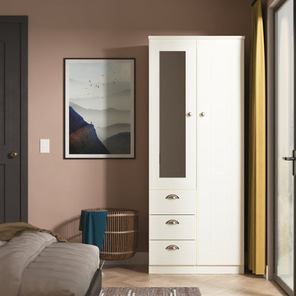 Kensington Mirrored Wardrobe with 3 Drawers