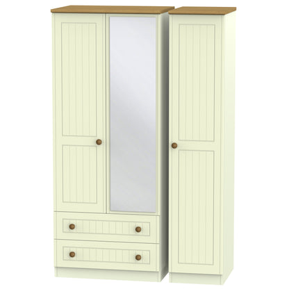 Avalon Triple Mirrored Wardrobe with Drawers
