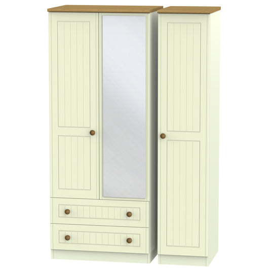 Avalon Triple Mirrored Wardrobe with Drawers